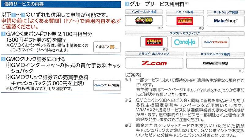 GMOインターネット(9449)の株主優待の案内